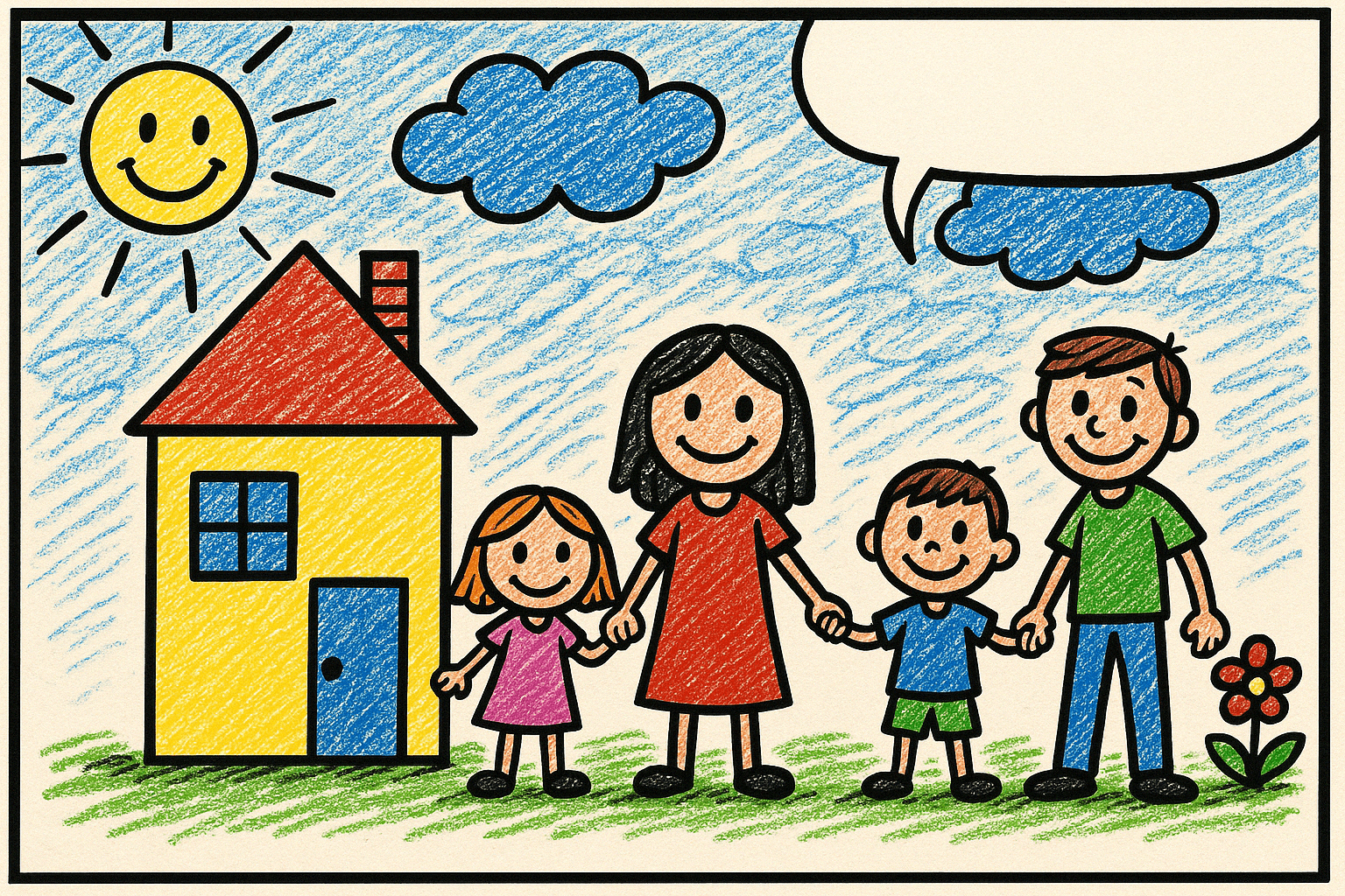 Comic book superhero transformation of child's drawing